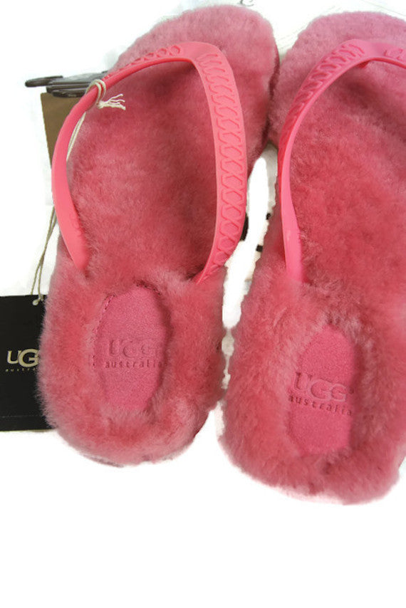 ugg flip flops with fur