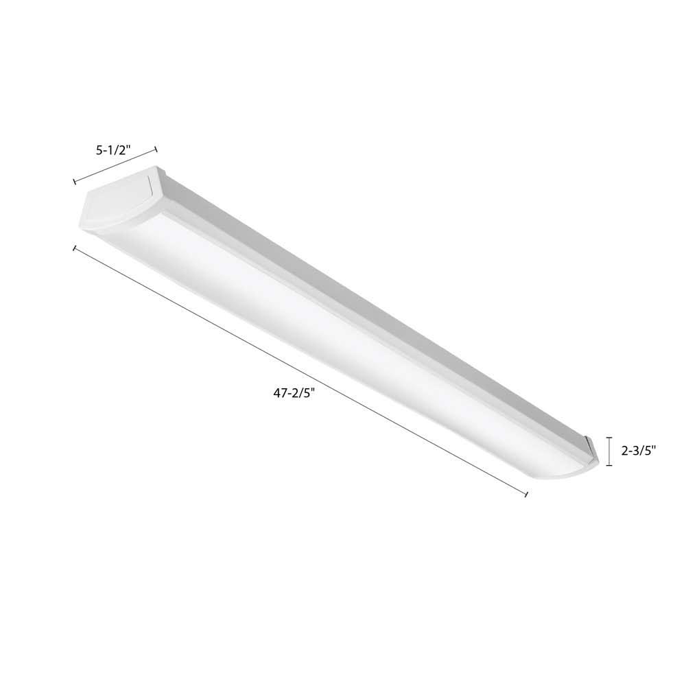 4 Ft 40w Ceiling Or Wall Mount Integrated Led Wraparound Fixture 2900lumen 4000k