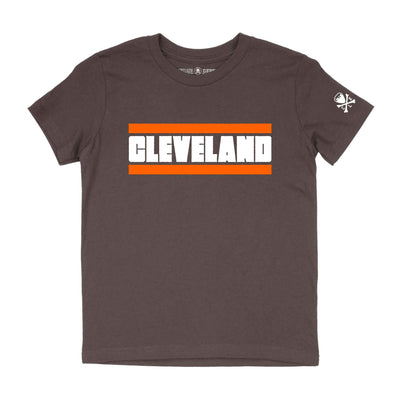 Youth Heathered Gray Cleveland Guardians Team Baseball Card T-Shirt