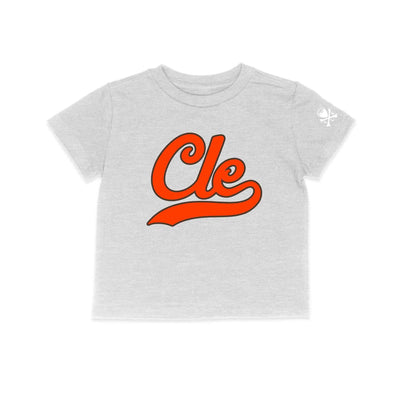 Cleveland Football Stripe - Toddler Crew T Shirt, Tee, T-Shirt T-Shirt Brown / 2T