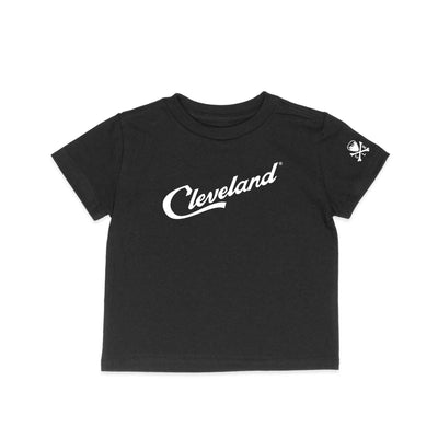 Cleveland Football Stripe - Toddler Crew T Shirt, Tee, T-Shirt T-Shirt Brown / 2T