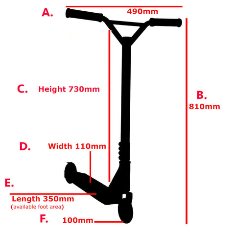 Stunt scooter measurements