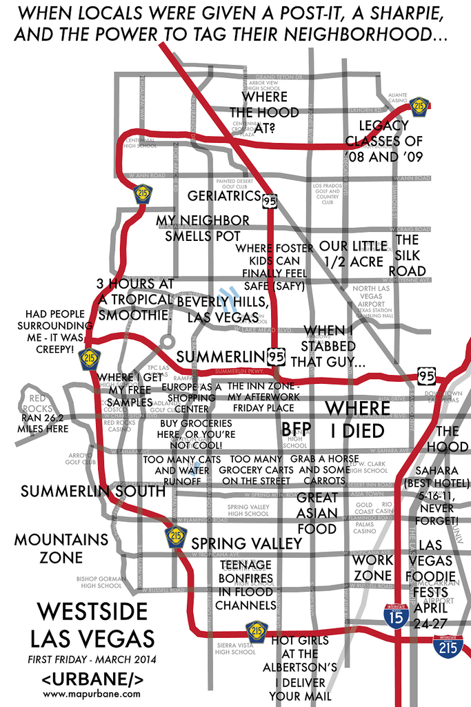 West Las Vegas Map West Las Vegas: Neighborhood Culture Map – Urbane Map Store