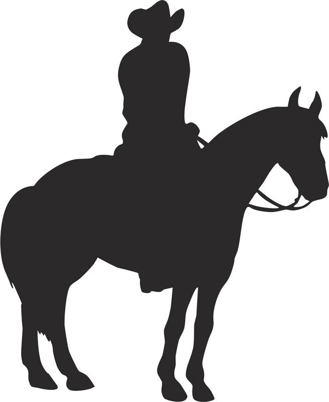 Download Cowboy Silhouette Vinyl Decal - Decals N More