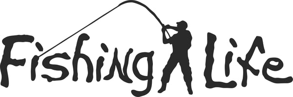 Download Fishing Life Vinyl Decal | Decals-N-More.com - Decals N More