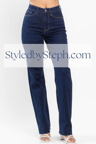 Judy Blue Jeans with High Waist and Dark Wash Styled by Steph Online Boutique Granger, IN