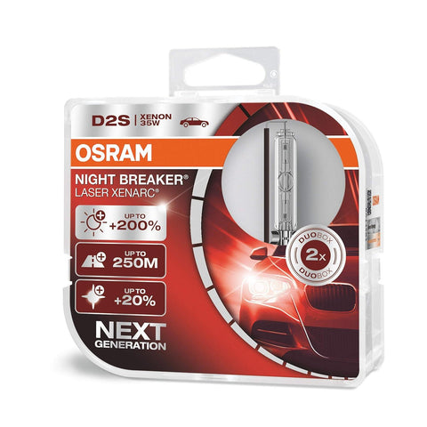 OSRAM NIGHT BREAKER 200 H4 Halogen Headlamp 64193NB200-HCB Hardcore Box 