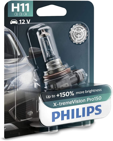 PHILIPS H7 X-tremeVision Pro150 Headlight Bulb, 55W, 3500K