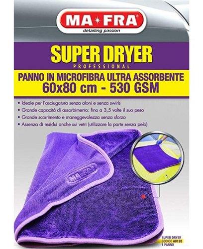 Mafra Super Dryer, Panno in Microfibre Ultra Assorbente, 530gsm, 60x80cm, Planet Car Care