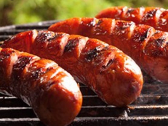 Authentic Polish Sausage on the grill