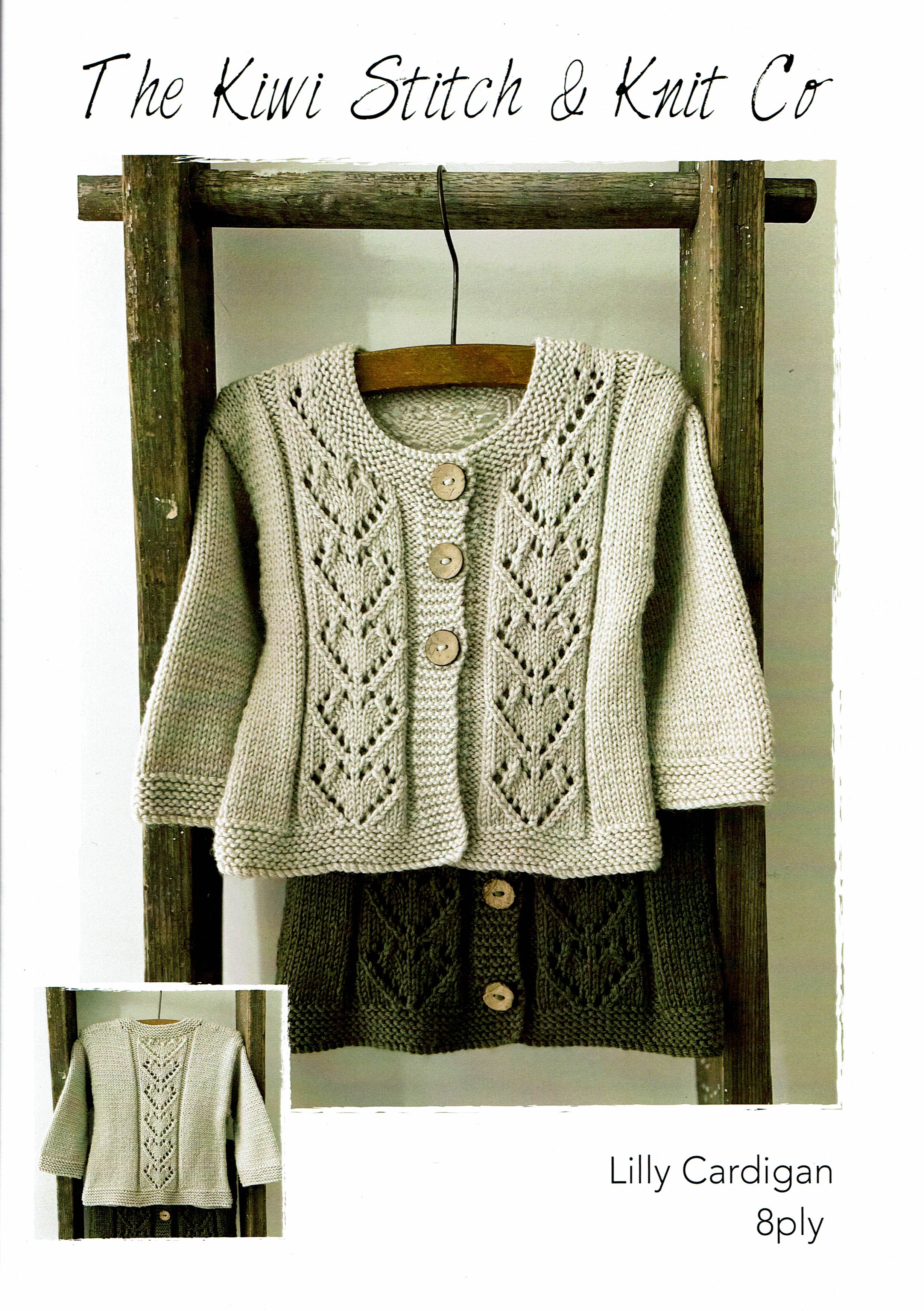 The Kiwi Stitch & Knit Co. Lilly Cardigan Pattern MYstyle nz