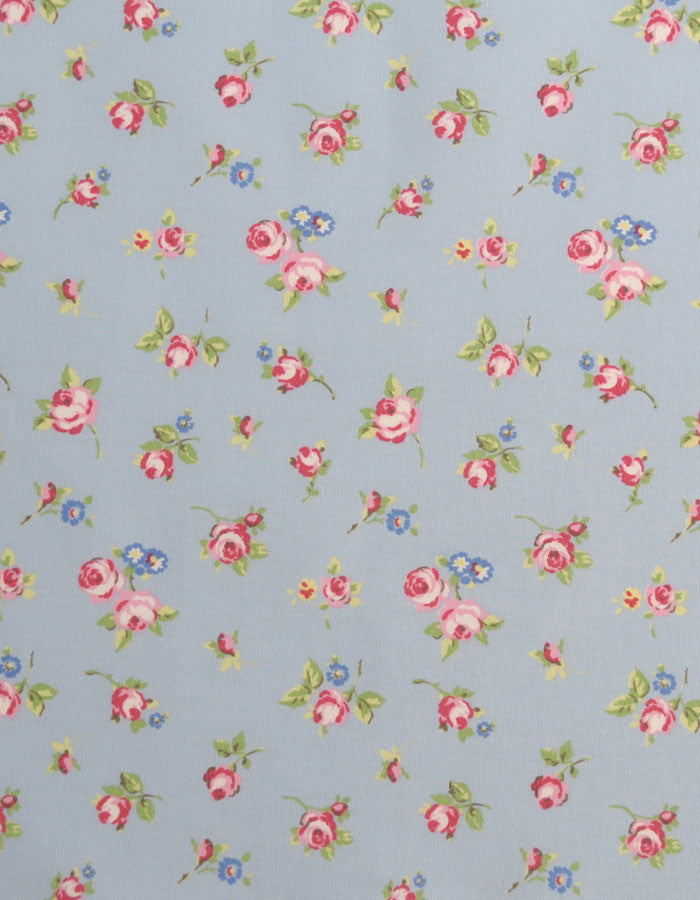 Cotton Fabric Rosebud Powder Blue – MYstyle nz