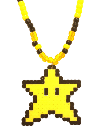 Mario Star Kandi Necklace 