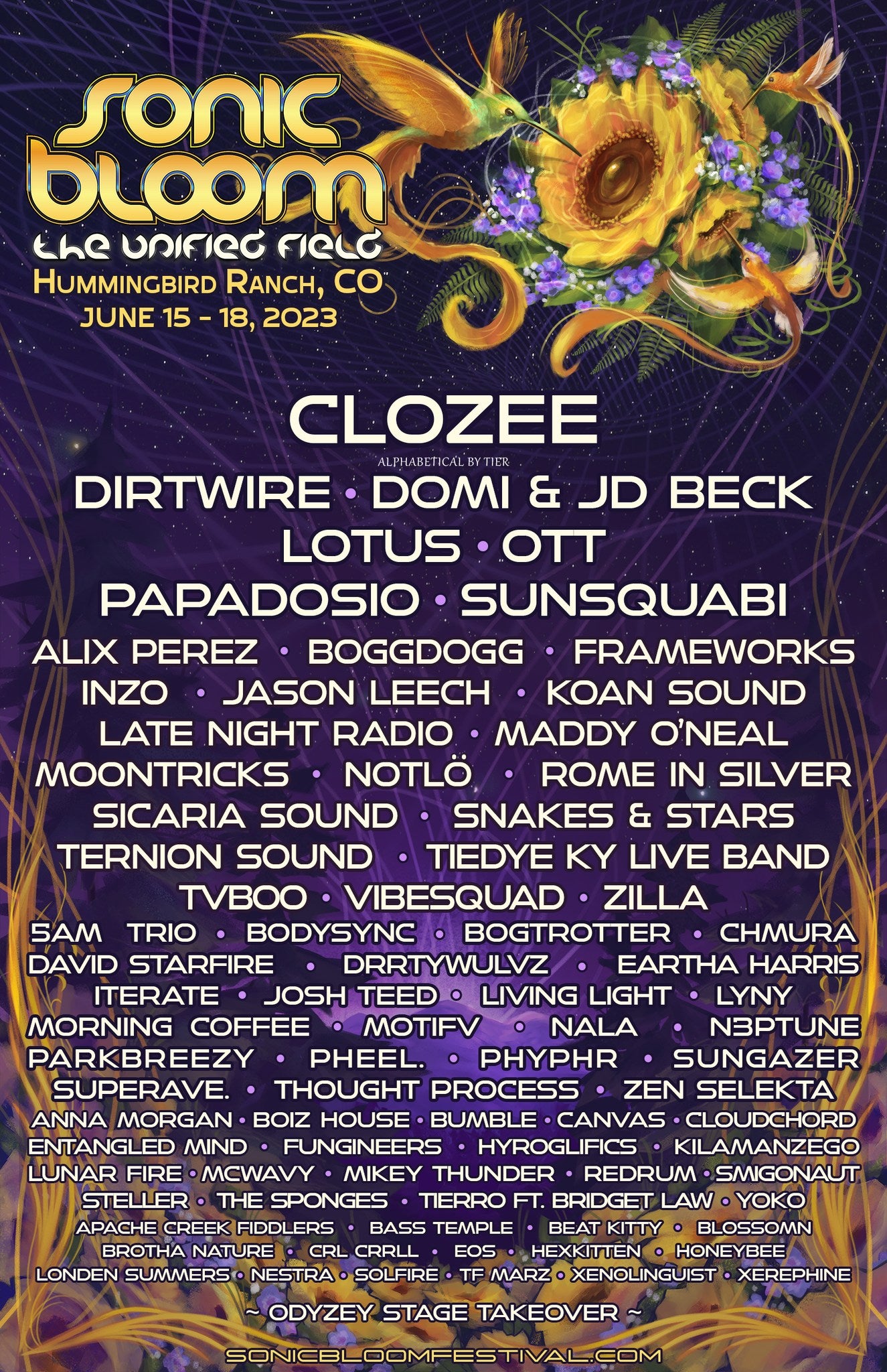 Music Festivals 2023, EDM, tickets, lineup, Sonic Bloom