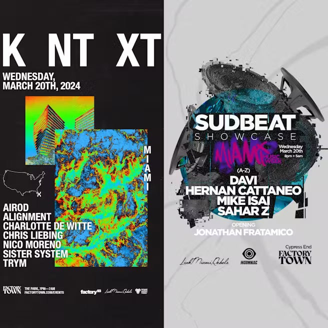 KNTXT Miami + Hernán Cattáneo's Sudbeat Showcase At Factory Town, Miami Music Week 2024