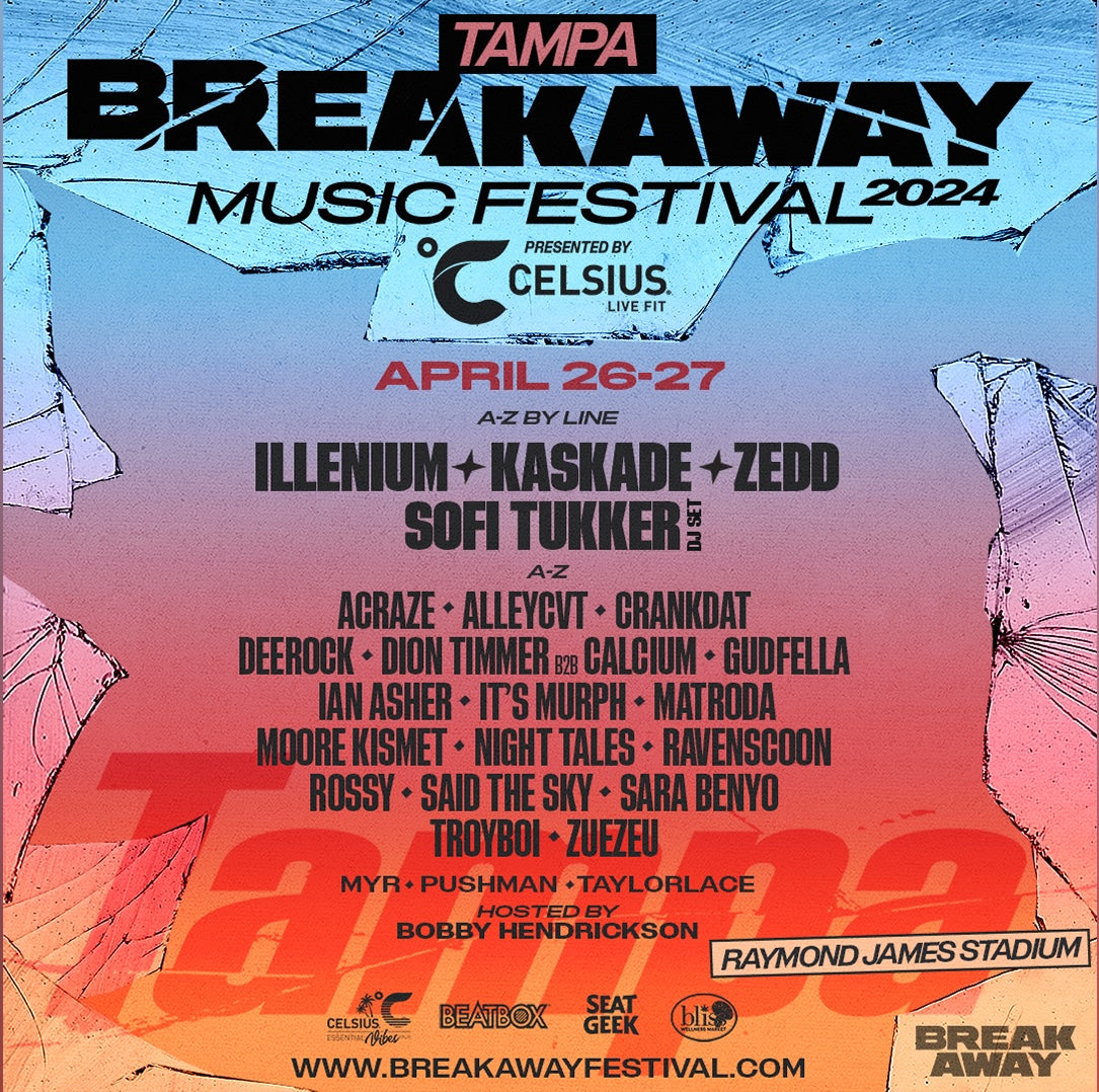 Breakaway Tampa 2024 lineup, tickets, Music Festival, iEDM