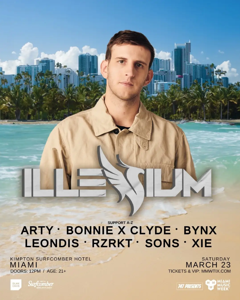 ILLENIUM Pool Party At Surfcomber Hotel, Miami Music Week 2024