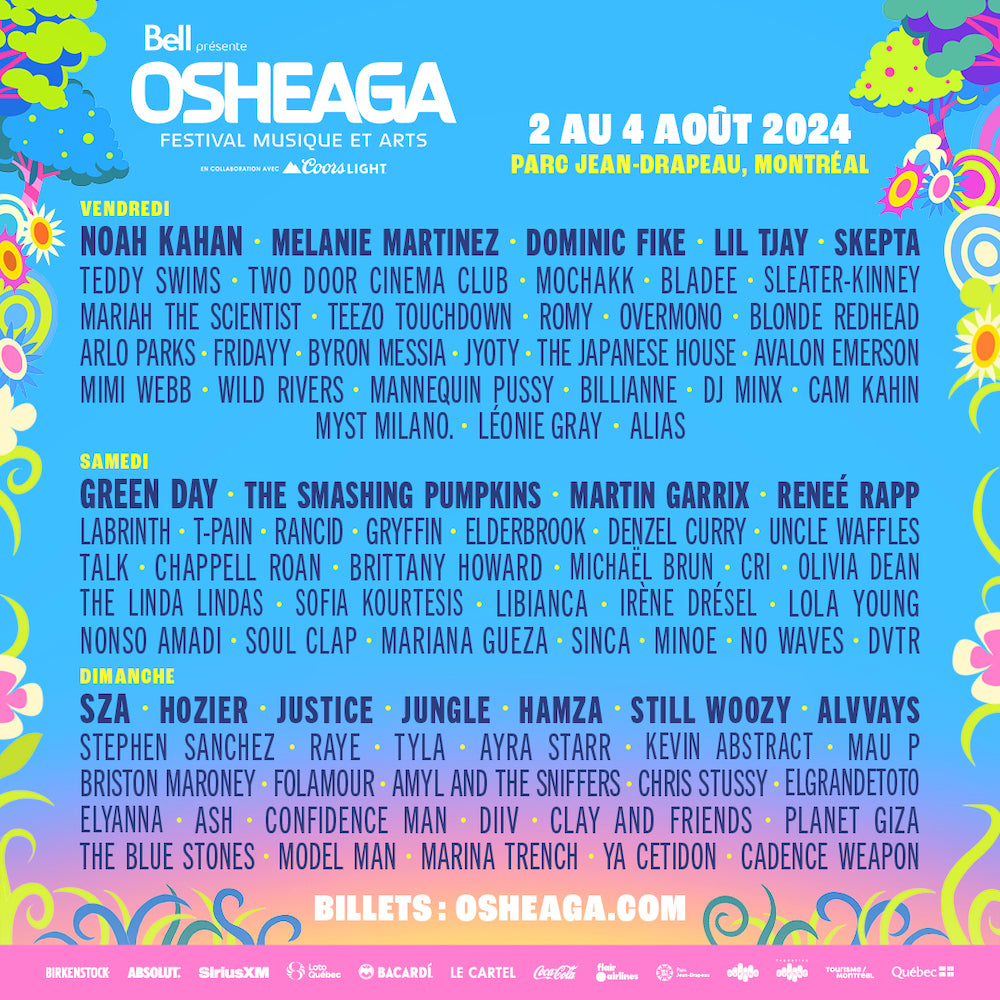 Music Festivals 2024, EDM, tickets, lineup, Osheaga