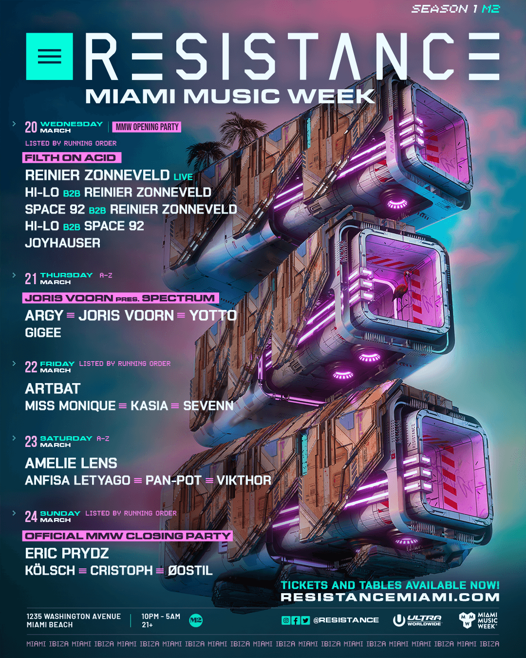 RESISTANCE Miami Music Week Takeover At M2