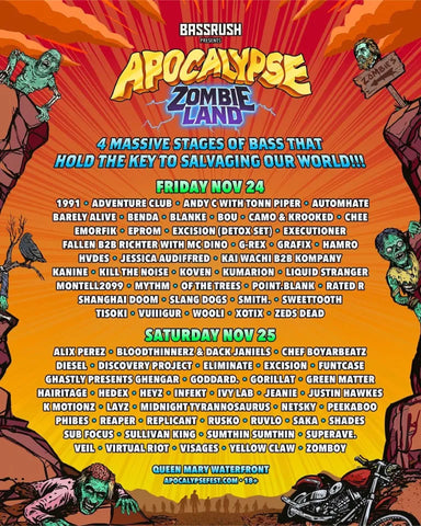 Music Festivals 2023, EDM, tickets, lineup, Apocalypse Festival: Zombieland