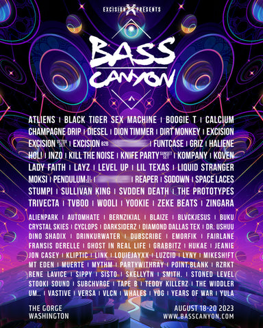 Music Festivals 2023, EDM, tickets, lineup, Bass Canyon
