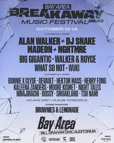 Music Festivals 2023, EDM, tickets, lineup, Breakaway, Bay Area