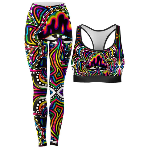 Briz Shroomz Crop Top and Leggings Combo