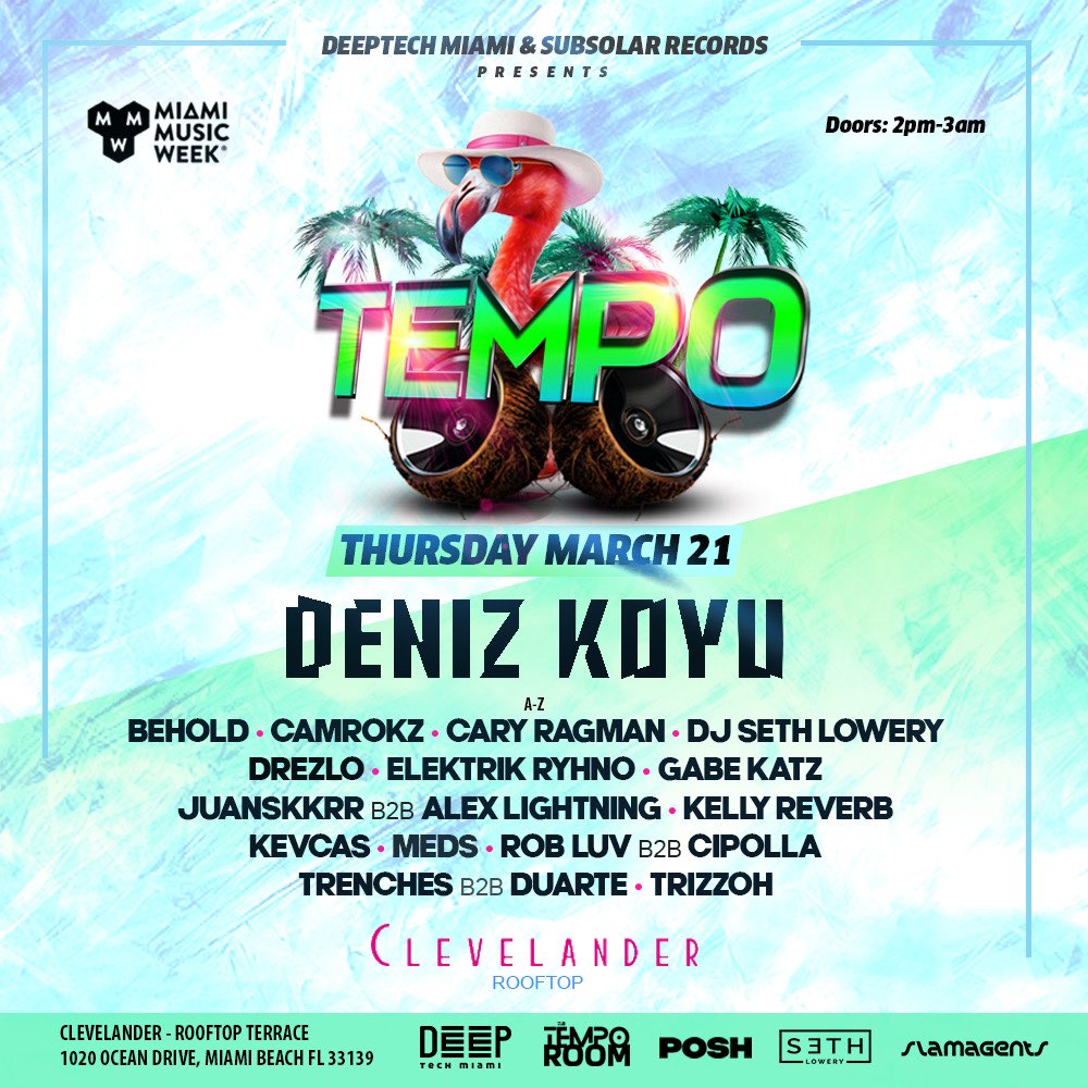TEMPO Rooftop At Clevelander, Miami Music Week 2024