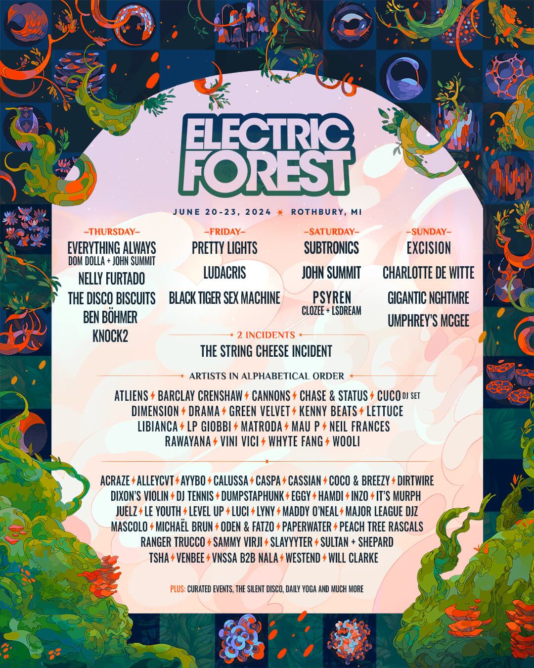 Electric Forest 2024 lineup, tickets, Music Festival, iEDM