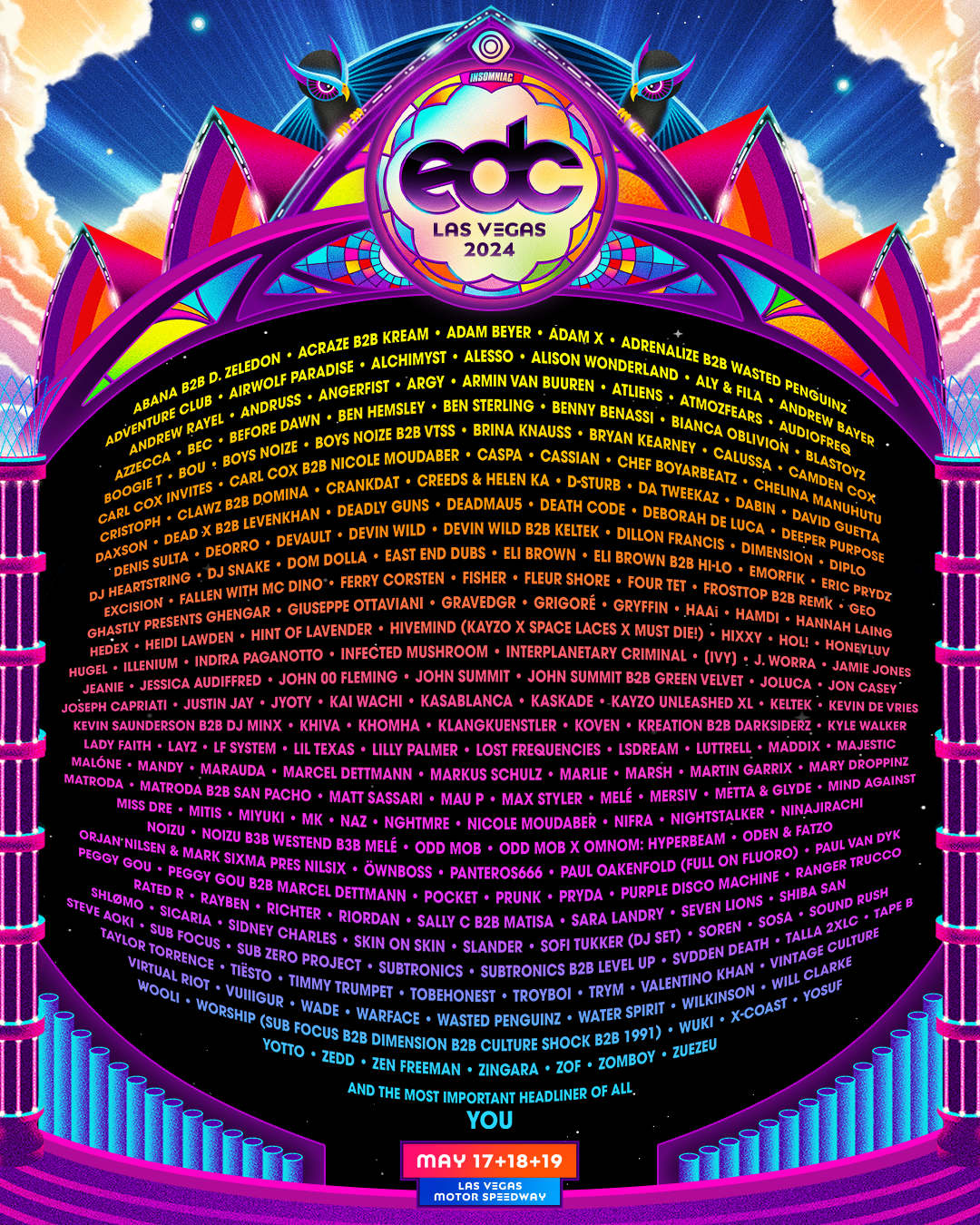 Music Festivals 2024, iEDM, tickets, lineup, EDC Las Vegas