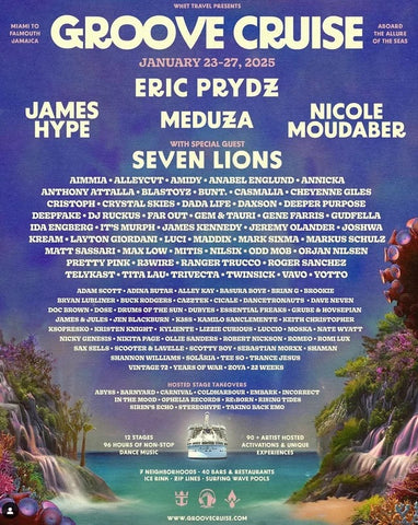 Music Festivals 2025, iEDM, tickets, lineup, Groove Cruise Miami