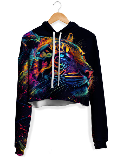 Tigre Realm Fleece Crop Hoodie