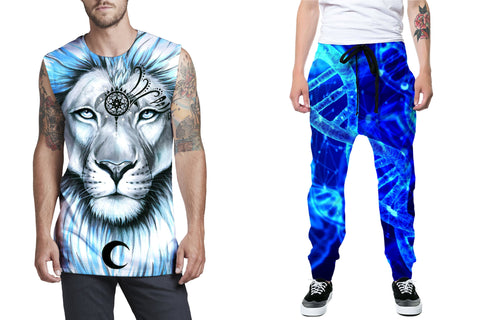 lion muscle tee and joggers