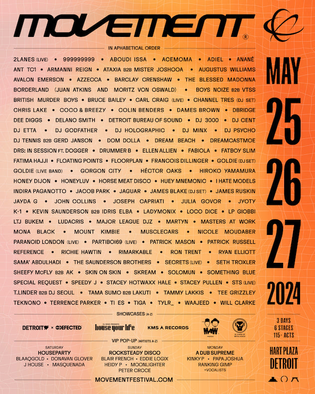 Movement Detroit 2024 lineup, tickets, Music Festival, iEDM