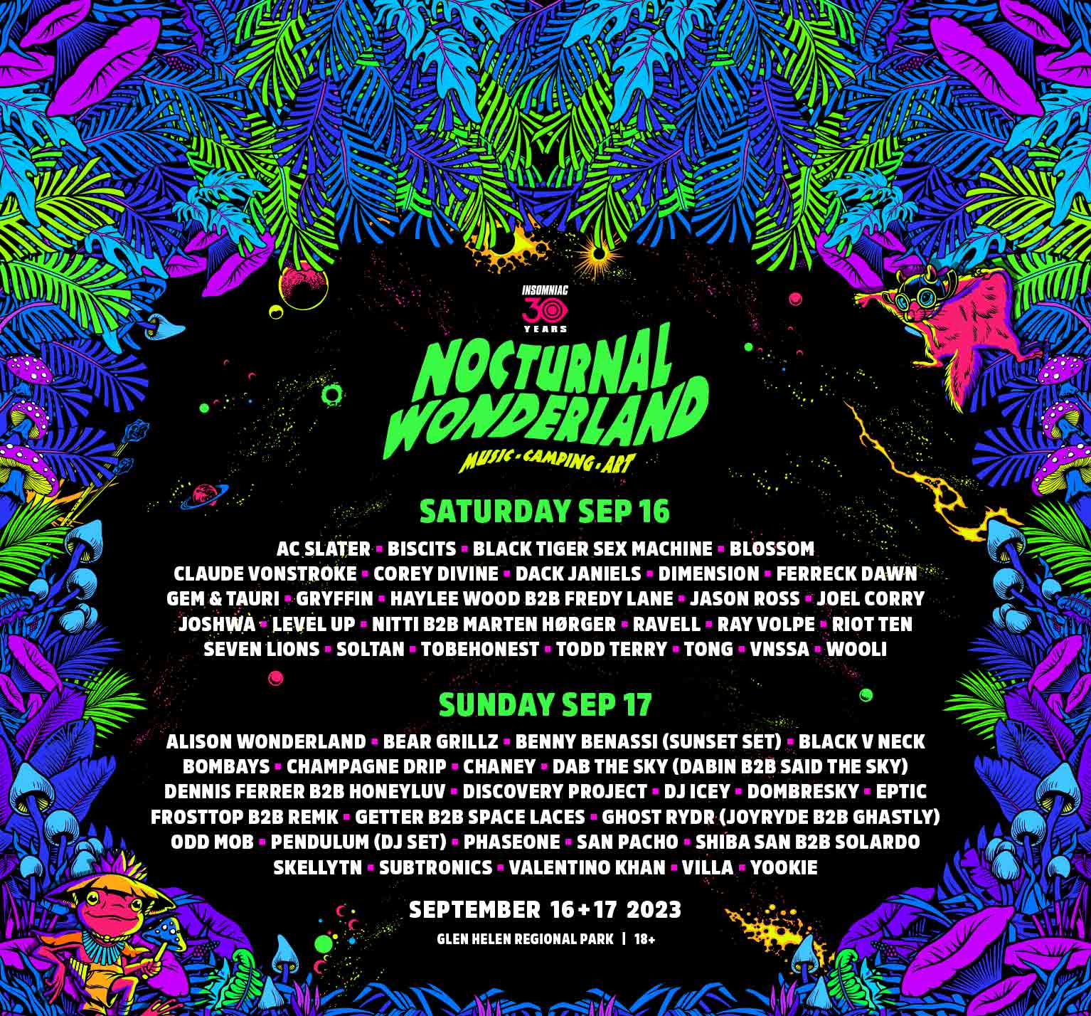 Music Festivals 2023, EDM, tickets, lineup, Nocturnal Wonderland