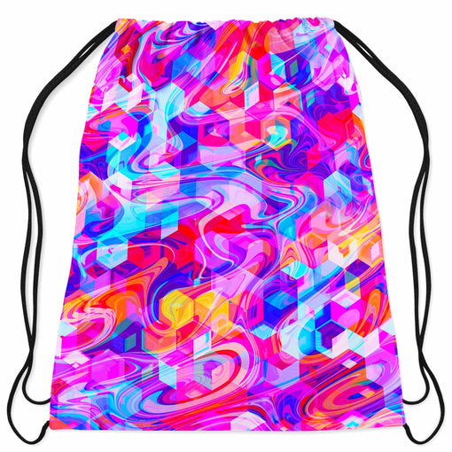 Psy Trance Festival Drawstring Backpack Sack Bag Canvas Shipibo