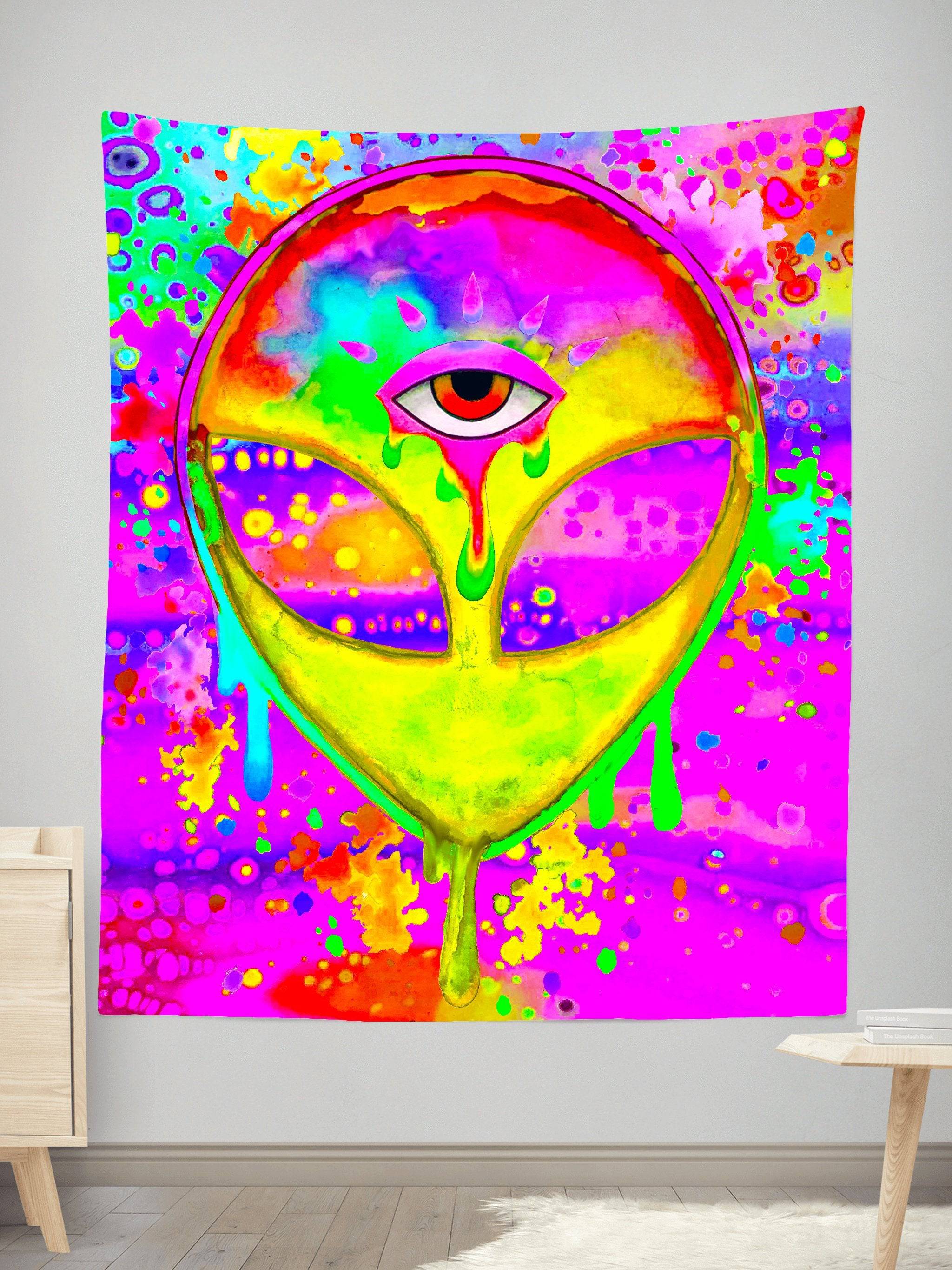 Alien Melt Yellow Tapestry