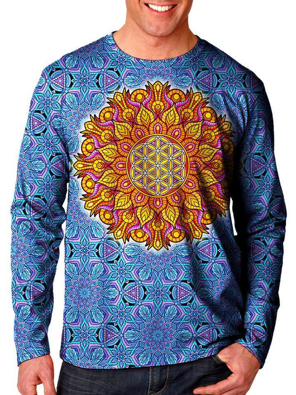 Psychedelic Flower' Kids' Longsleeve Shirt