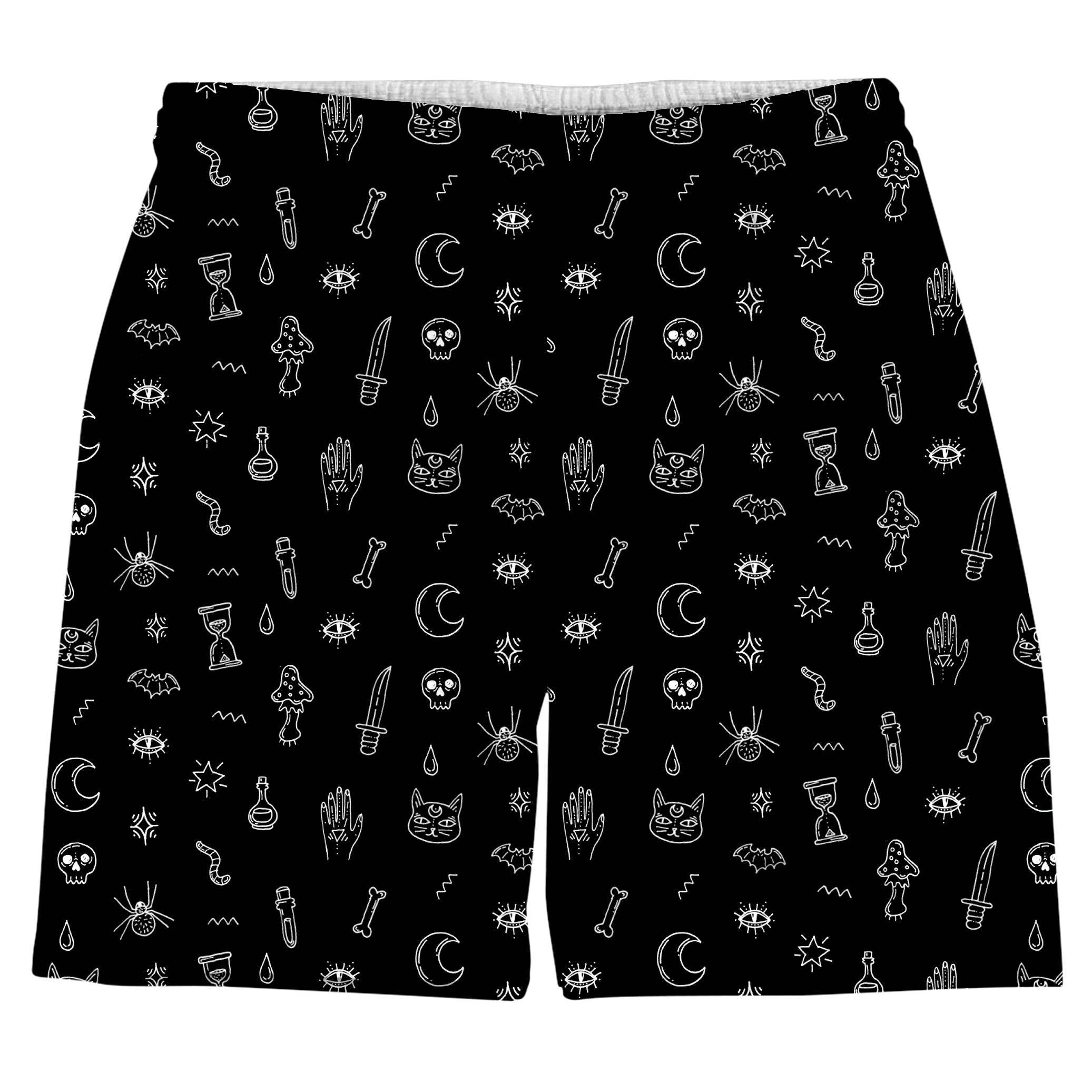 Black Pattern Weekend Shorts