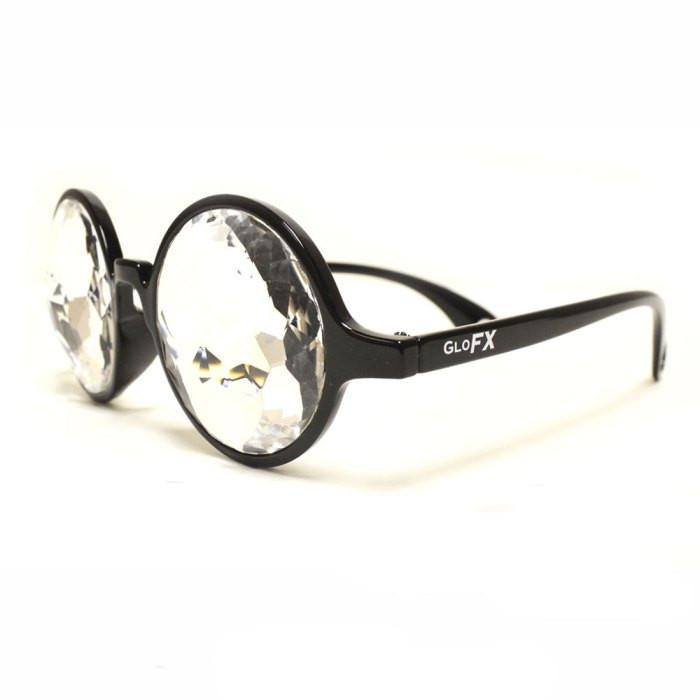 Black Kaleidoscope Glasses - Clear