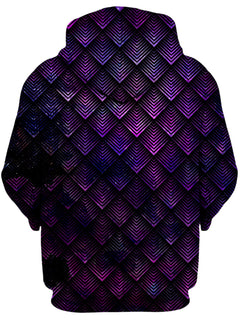 Noctum X Truth - Galactic Dragon Scale Purple Unisex Hoodie