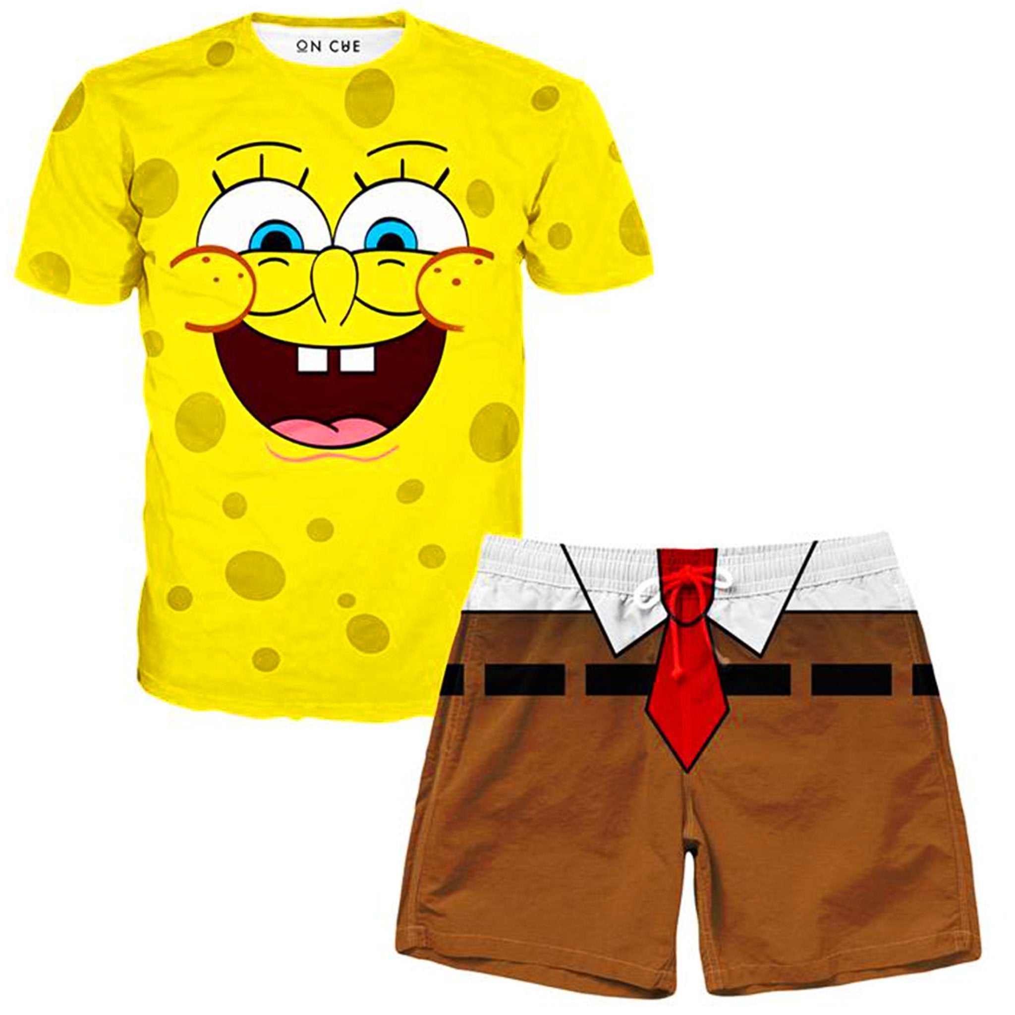 spongebob swim trunks mens