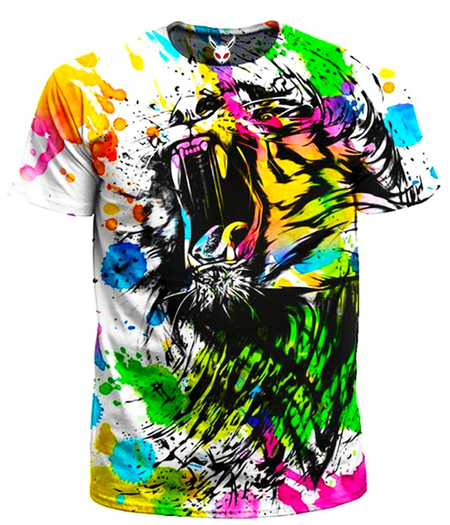 On Cue Apparel Watercolor Tiger Men's T-Shirt - iEDM