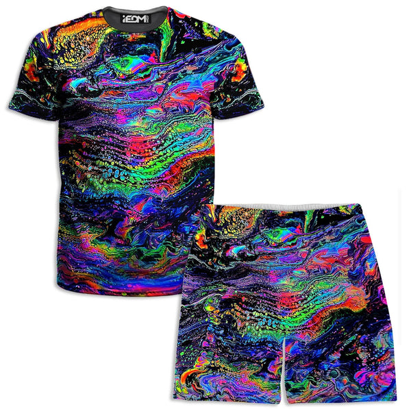 Trippy Drip Face Tie Dye Shorts