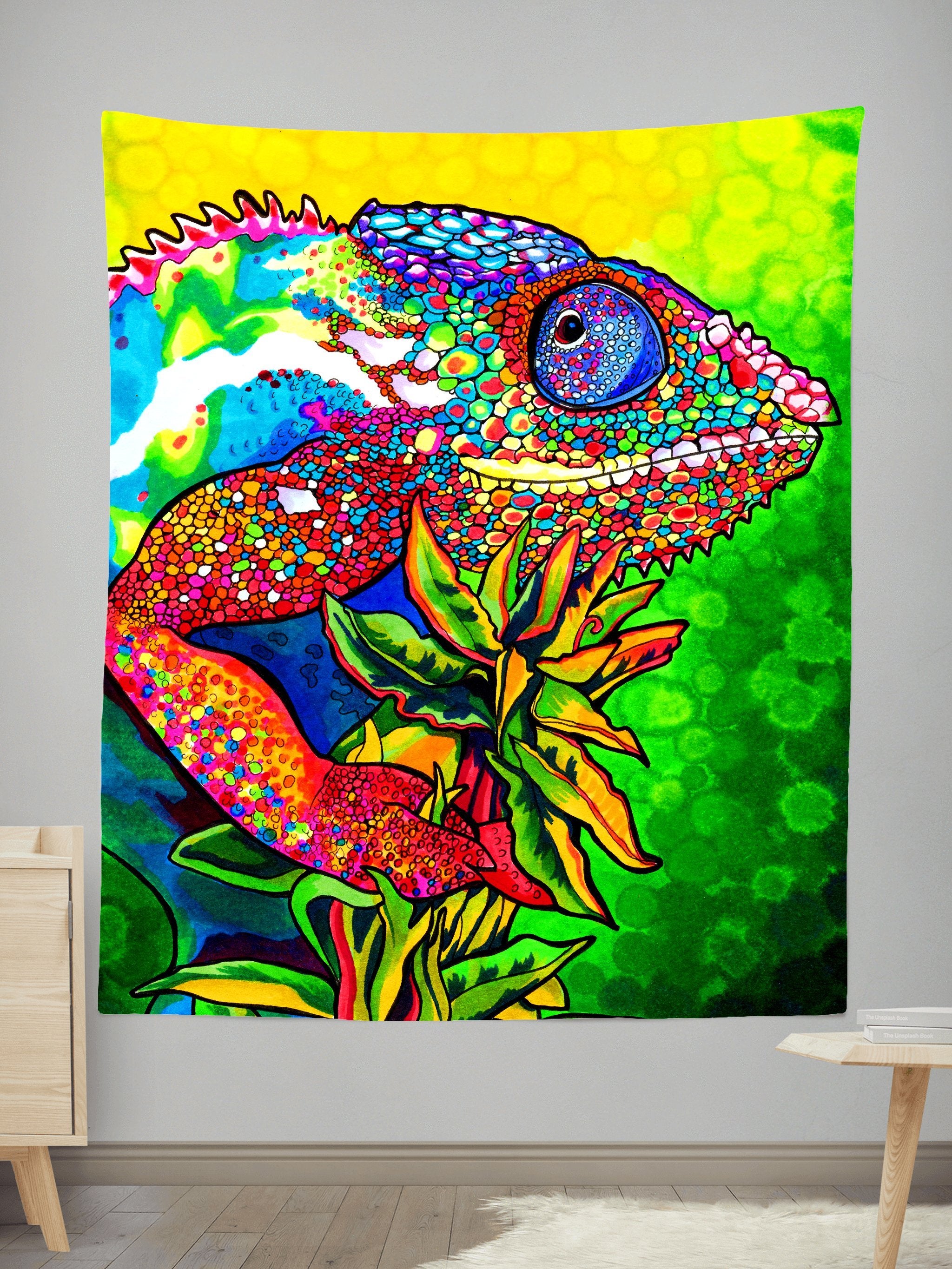 Capricious Chameleon Tapestry