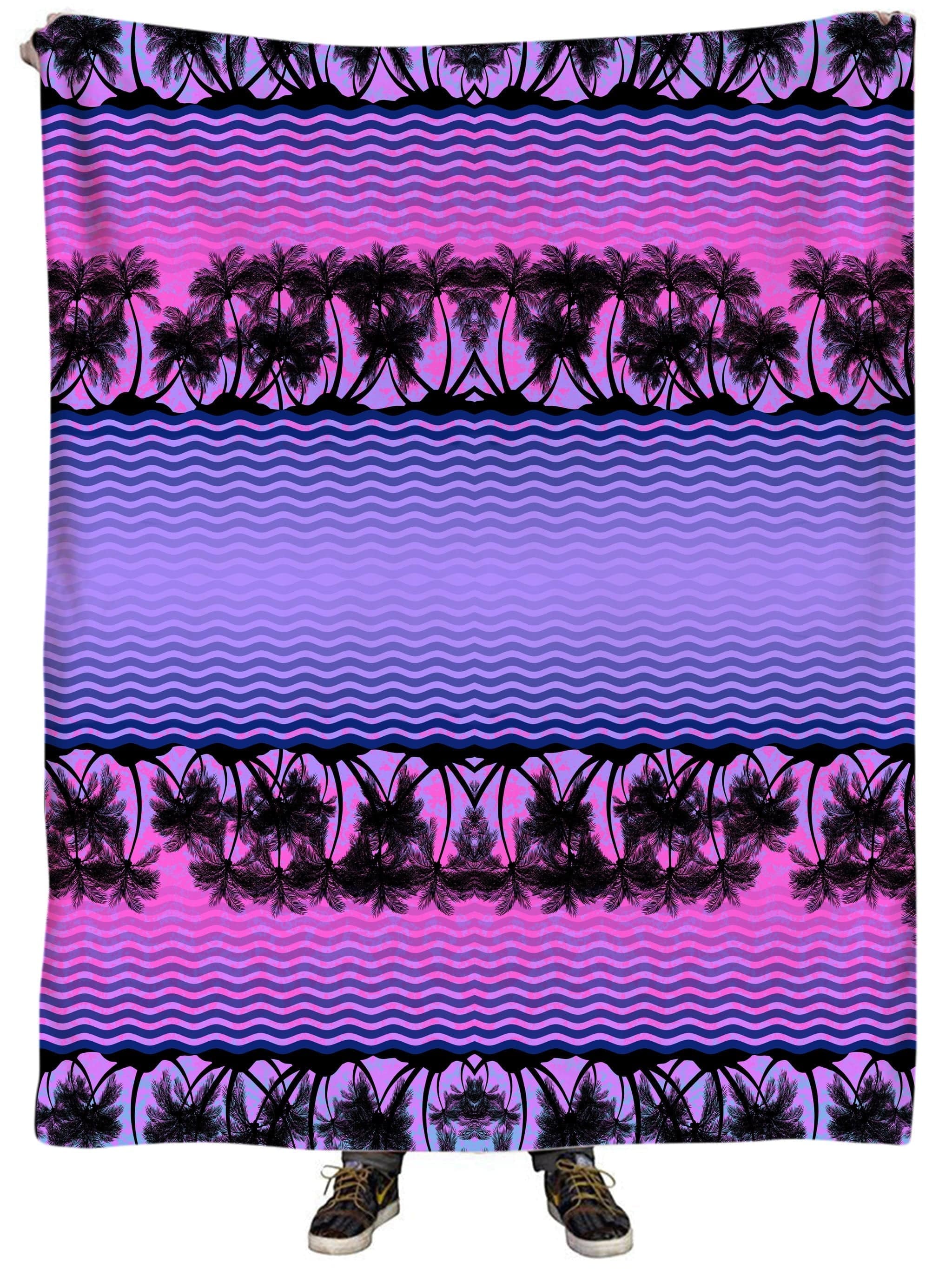 Paradise Palm Trees Plush Blanket