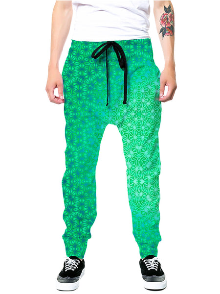 Green Cosmic Stargrid Joggers | iEDM