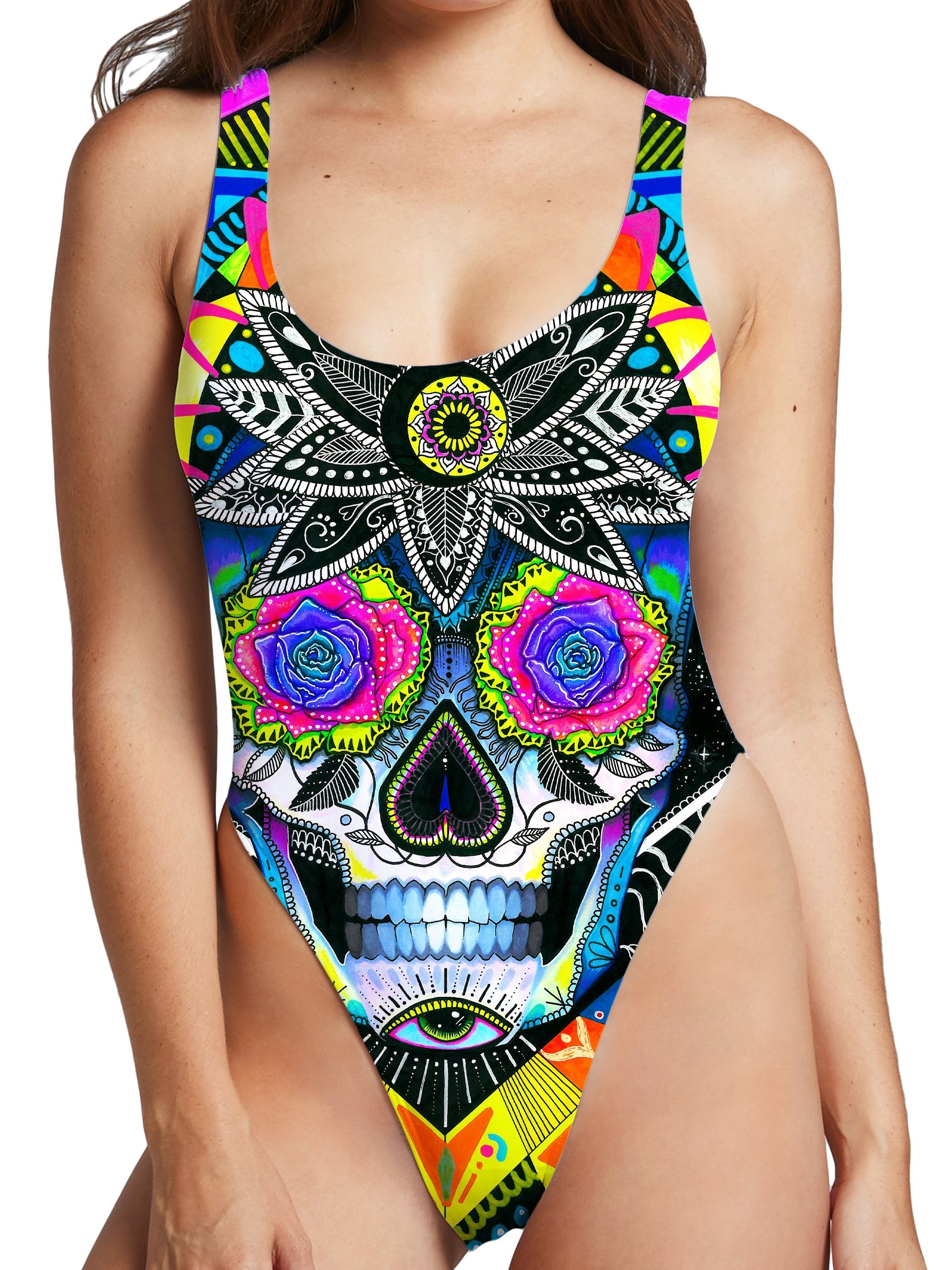 Suger Skull High Cut One Piece Swimsuit Iedm