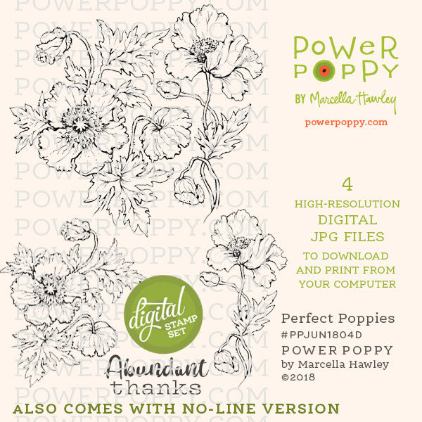 Perfect Poppies Digital Stamp Set