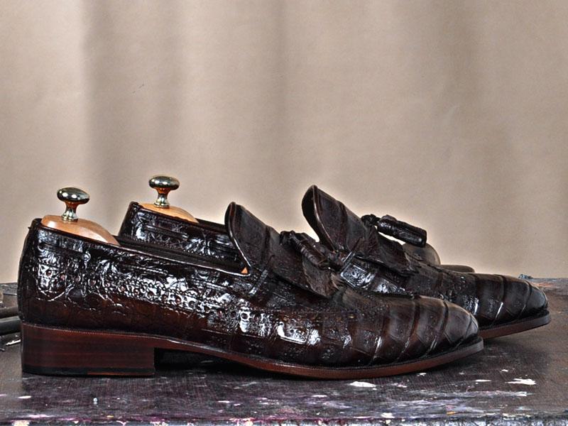 real crocodile leather shoes